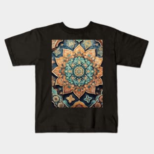 Islamic Grandeur Unveiled: Timeless Art, Floral Motifs, and Vibrant Ornaments Kids T-Shirt